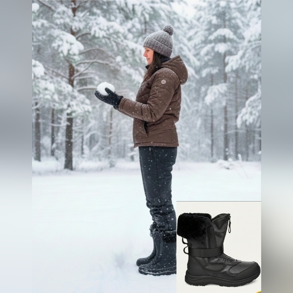 Ugg Tahoe Weather Resistant Winter Snow Boot 8 Black